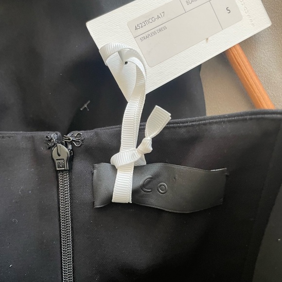 NWT Co Strapless Bustier Corset 100% Cotton Maxi Dress Minimalist Neutral - Picture 7 of 10